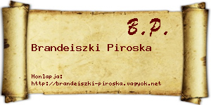 Brandeiszki Piroska névjegykártya